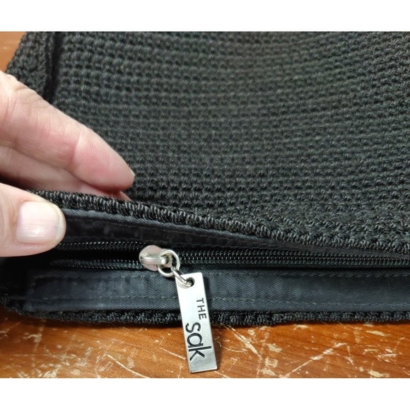 The Sak Black Crochet Shoulder Bag Original Sustainable Indio - Picture 8 of 14
